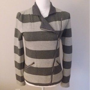 Hive & Honey Rugby Stripe Moto Jacket XS